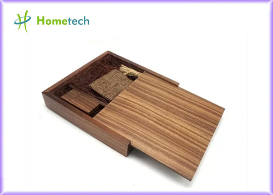 Umweltfreundlicher Kasten 32GB Walnuss-Album-Holz USBs 2,0 gravierte hölzerne Multifunktions-Pendrive Usb-Foto-Druck-Geschenkbox