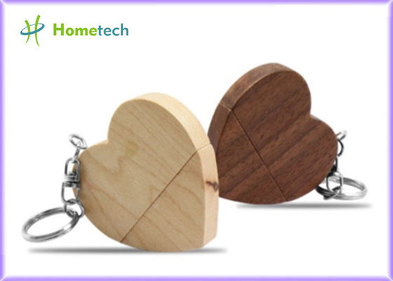 Greller Antrieb umweltfreundliches hölzernes Geschenke Heart Shaped 5-15MB/S 8GB Company förderndes heißes Walnu-Holz USBs