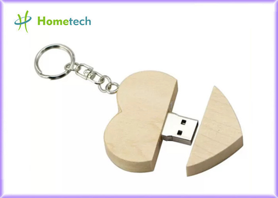 Ahorn 8GB 5-15MB/S hölzernes Herz geformter Usb-Blitz-Antrieb