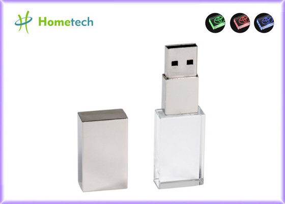 Geschenk kundenspezifischer Logo Rose/Gold/kupferner/silberner transparenter heller greller Antrieb 32GB USB2.0 15mb/s LED