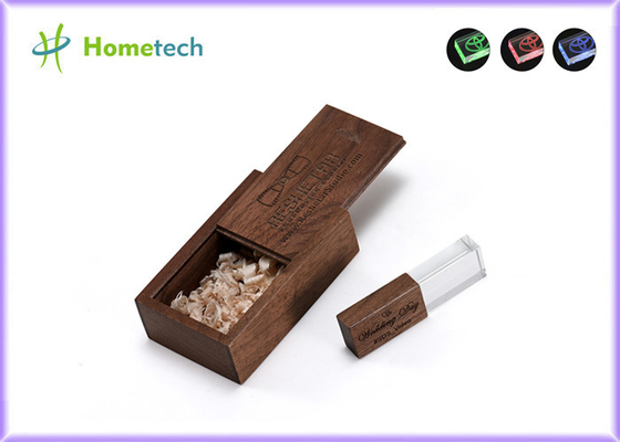 Datenspeicherung 3,0 hölzerner Crystal Usb Flash Drive 4GB 8GB 16GB 32GB 64GB 128GB