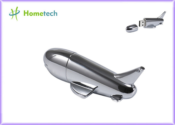 Silbernes Flugzeug-Form Usb-Blitz-Antriebs-Logo fertigte den Druck von 32gb 16gb 64gb besonders an