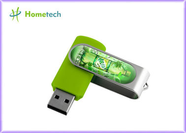 Kundengebundene Scheibe des Schwenkers U, Torsion USB-Stöcke mit Aluminiumrüstung/Licht LED nehmen paypal 1 - 64GB an