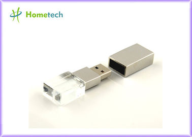 formte transparentes Kristallherz 16GB Usb-Blitz-Antrieb mit geführtem Licht innerhalb des yoru besitzen das engaved Logo